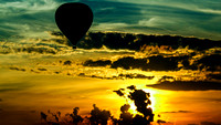 Ballon im Sonnenuntergang 2